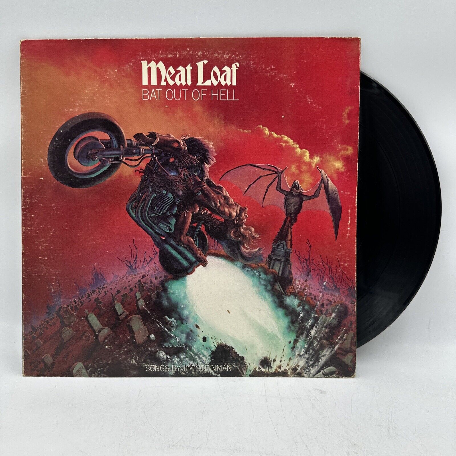 Vintage Old 1977 Original MEAT LOAF - BAT OUT OF HELL Vinyl Record LP