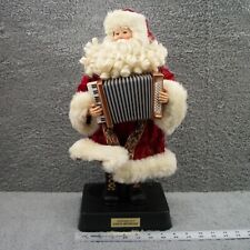 Vintage Christmas Fantasy Wonderland Santa Musician Plays 8 Carols No Box picture