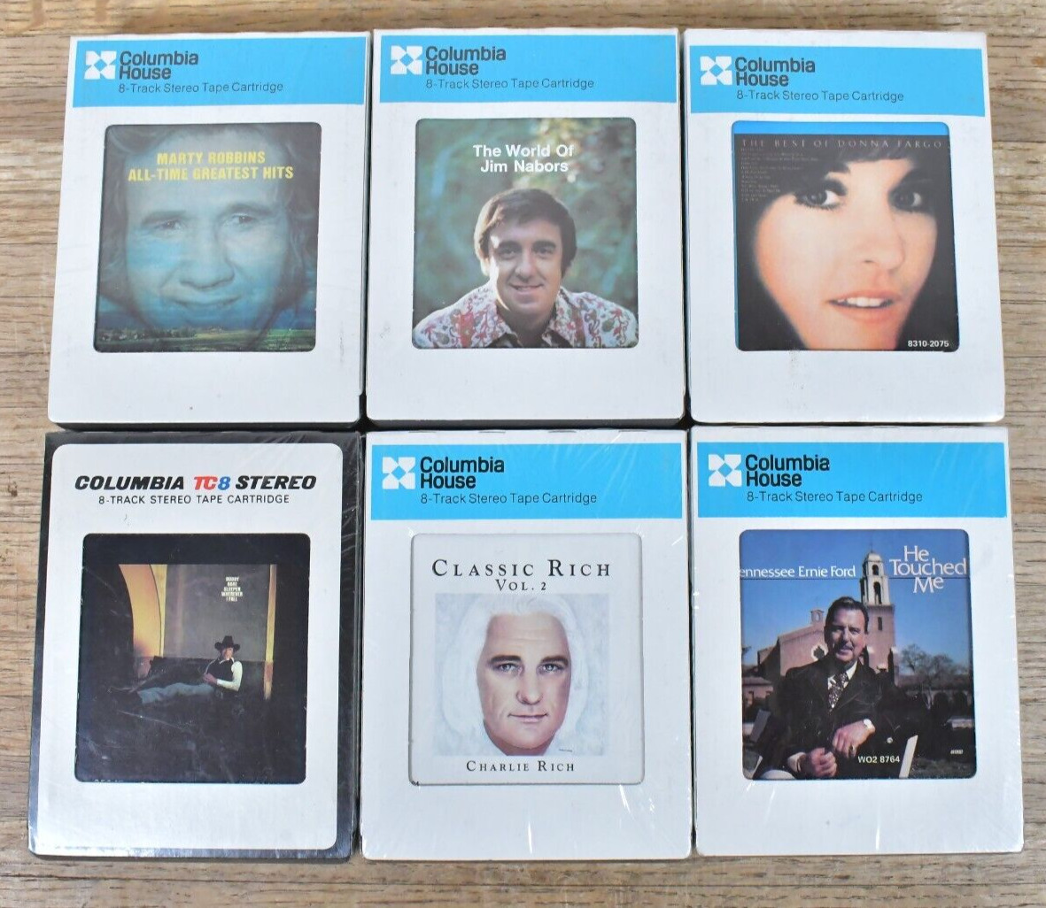 6x NEW Sealed Vtg 1960\'s-70\'s 8-Track Tape Cartridges Various Artists