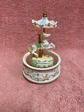 Vintage Woolworth Revolving Musical Carousel Porcelain Horse picture