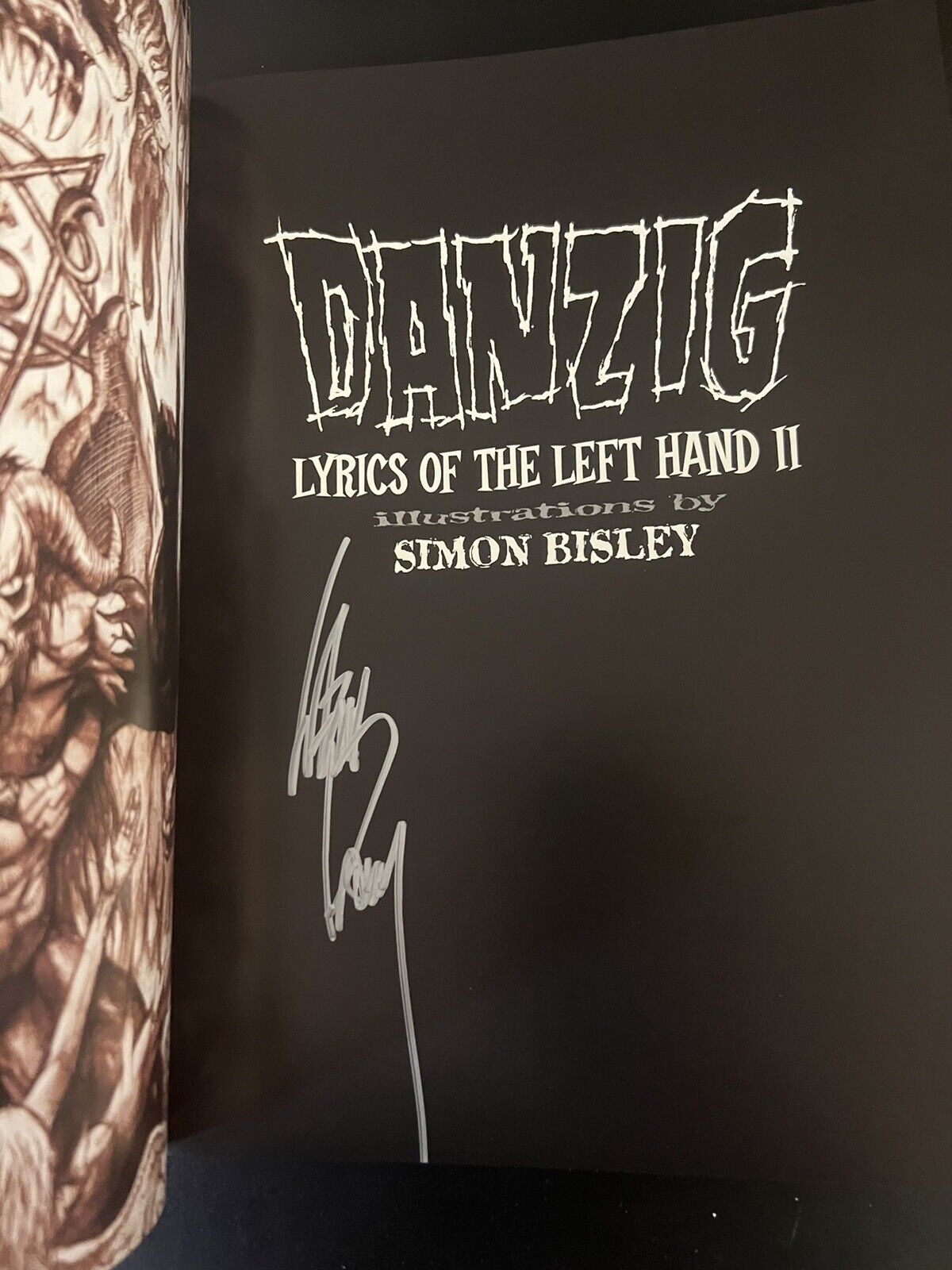 Signed GLENN DANZIG Hidden Lyrics of The Left Hand Vol. II Misfits Samhain Book