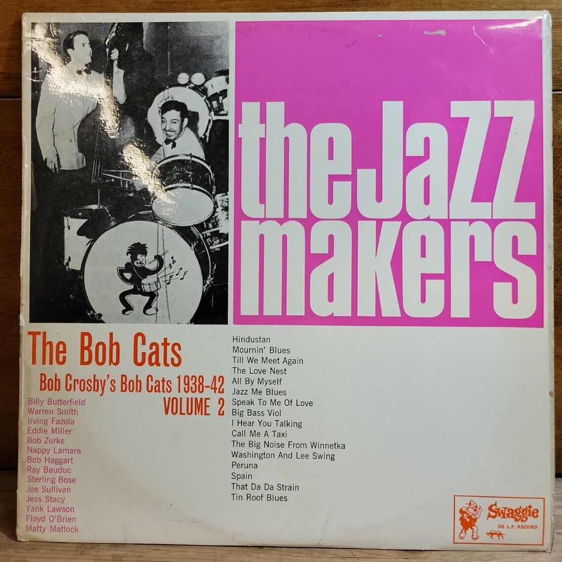 BOB CROSBY'S BOB CATS 1938-42-THE JAZZ MAKERS-SWAGGIE S-1288 - vTG VINYL