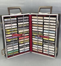 Vtg Cassette Collection Lot of 60 With 2 Sided Case Mixed Genre Country Gospel picture