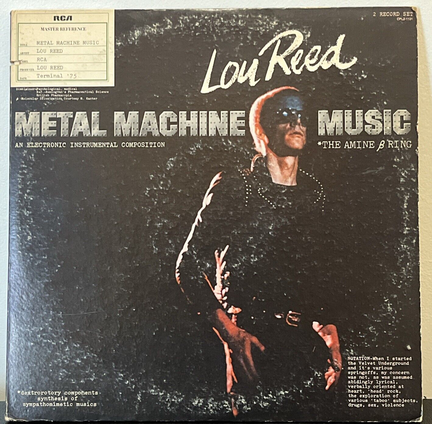 Lou Reed Metal Machine Music 2x LP RCA CPL2-1101 1975 Gatefold