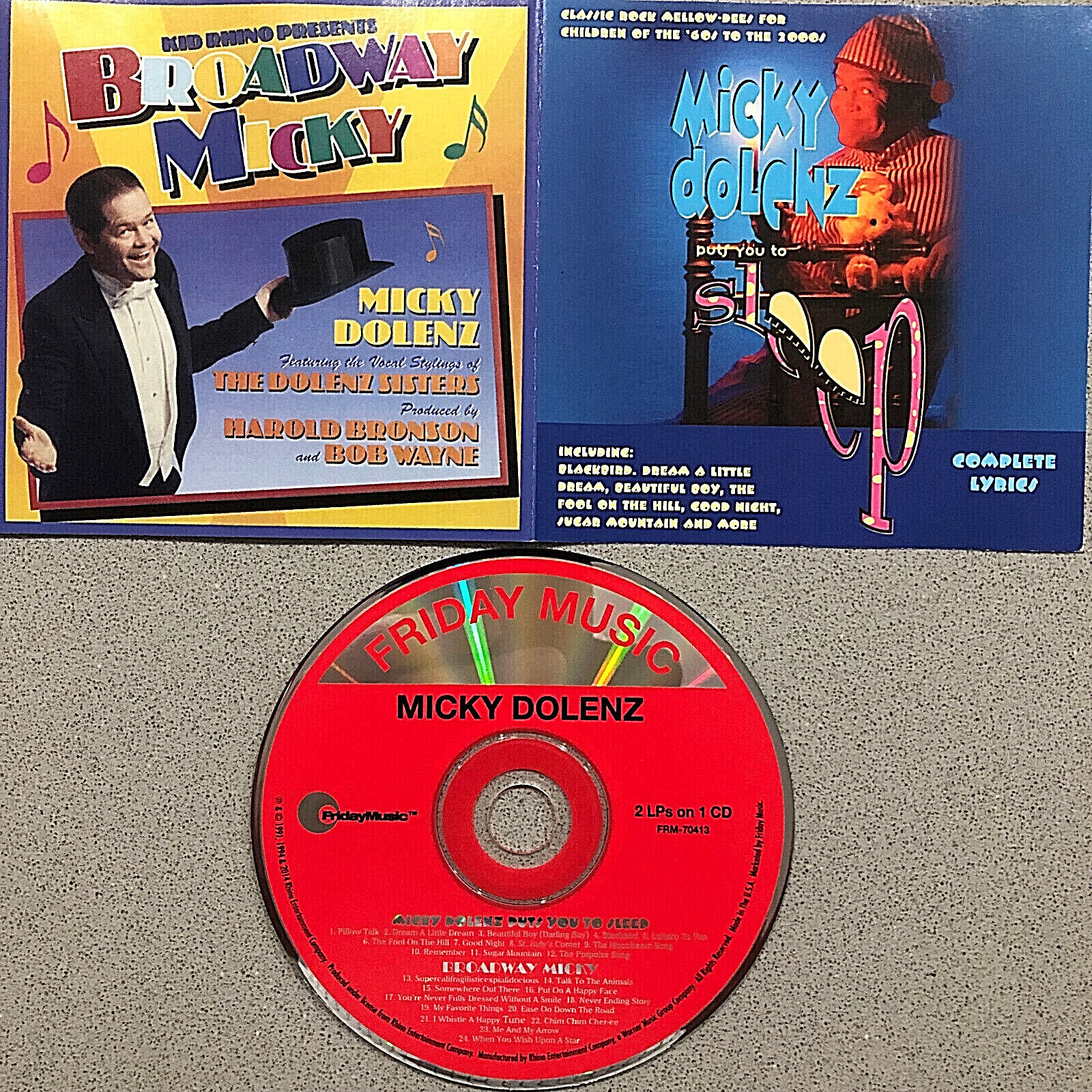 Micky Dolenz Puts You To Sleep + Broadway Micky - 2 albums on 1 CD -  24 tracks