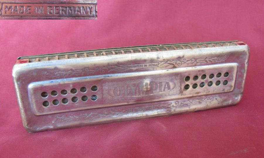 WWII 1936 GERMAN OLYMPIC GAMES SOLDIERS MOUTH HARMONICA - OLYMPIA