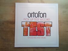 Ortofon Pick Up Test Record of Signals & Music EX Vinyl Record Album 0002 (P1) picture