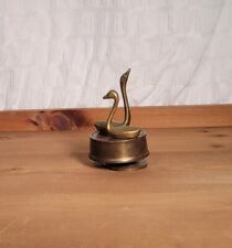 Vintage Brass Swan Music Box Figurine (For Parts) and or Repurpose picture