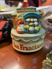 Vintage 1970's San Francisco cable car rotating music box picture