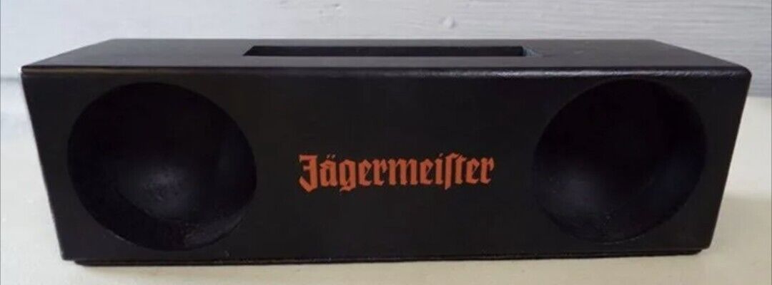Jagermeister Black Wood Cell Phone Amplifier Stand Music Speaker Alternative