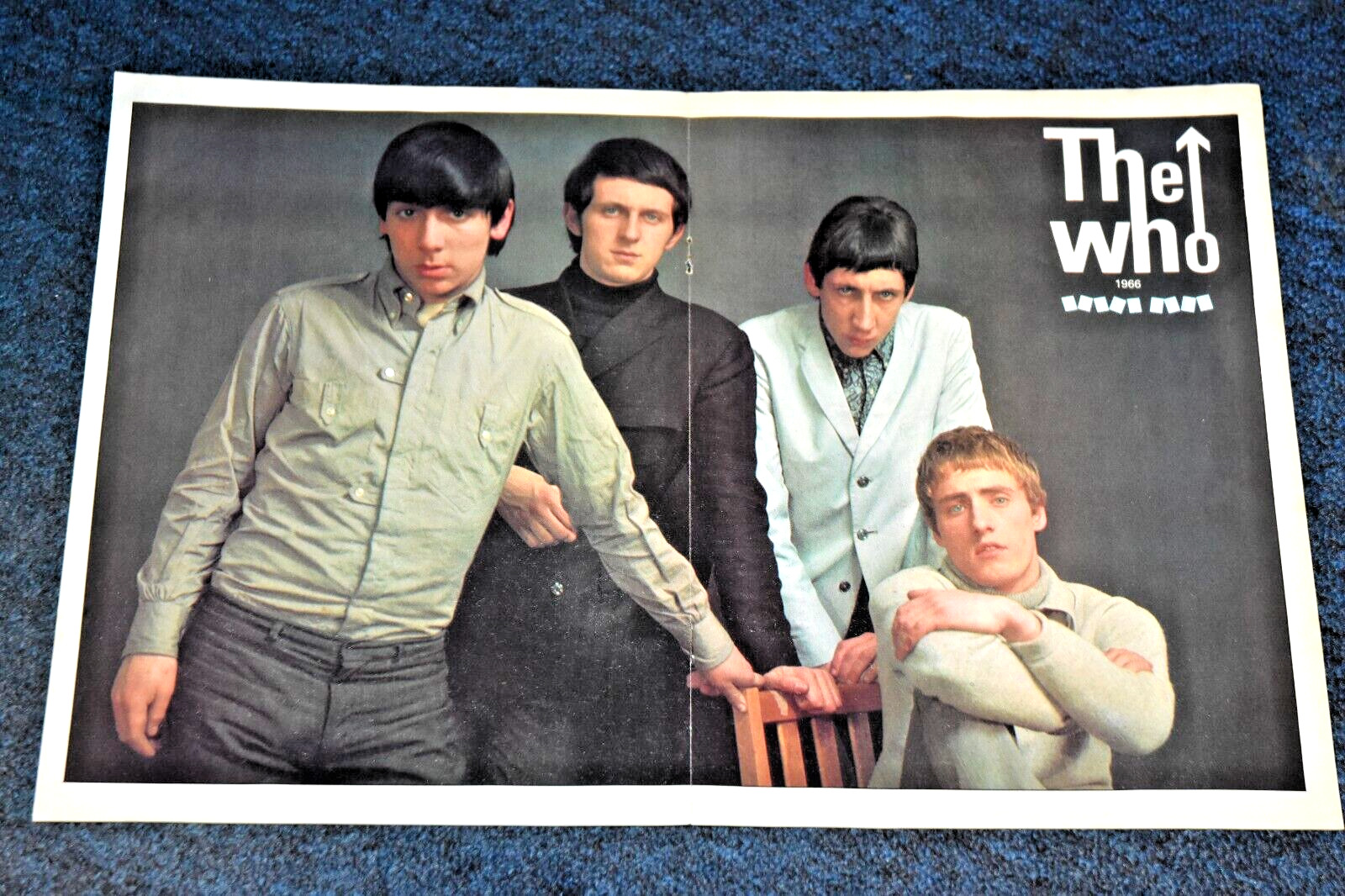 THE WHO band large A3 glossy ORIGINAL magazine promo vintage ART rock poster
