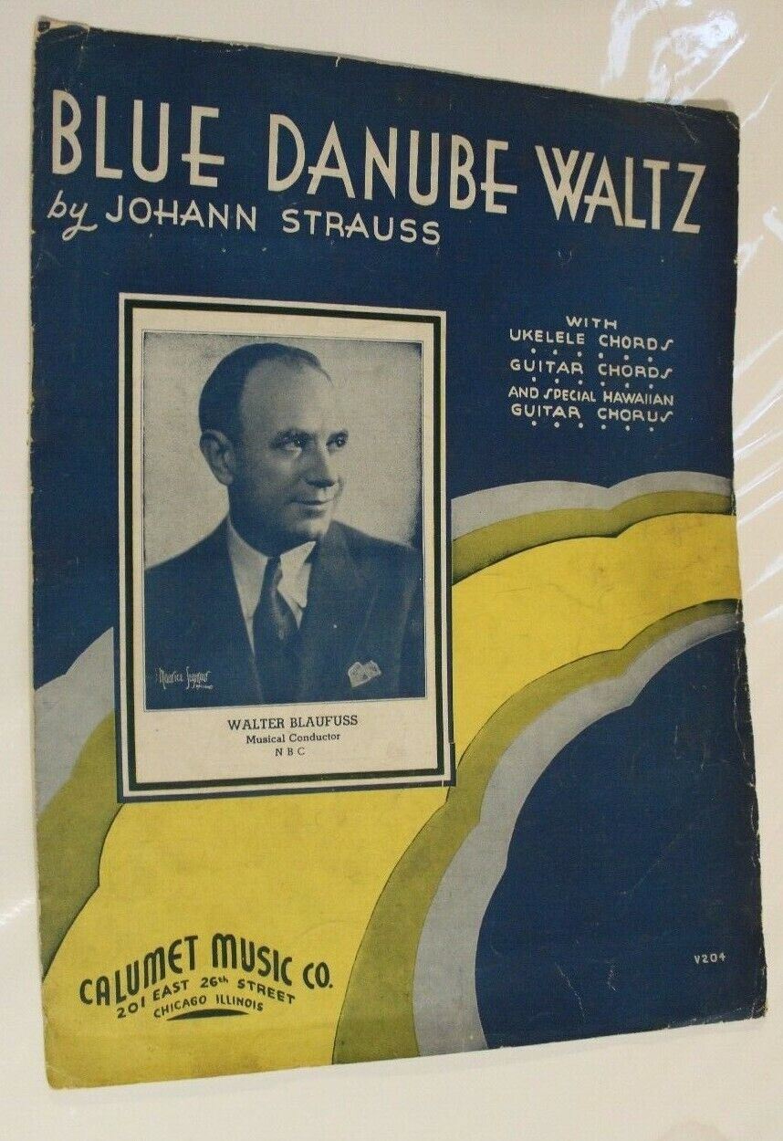 Vintage Blue Danube Waltz Sheet Music 1935