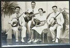 Vintage Band. Real Photo Postcard. Guitar. RPPC. Photography picture