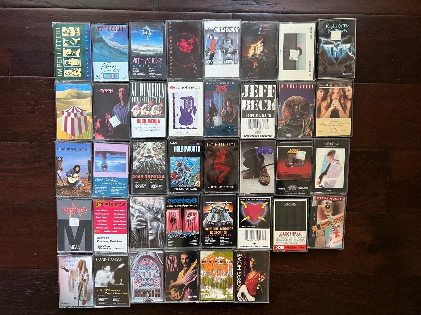 Lot of 38 Guitarist Cassette Tapes Jeff Beck, Yngwie, More 