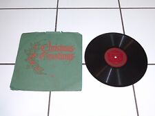 Christmas Greetings - Gennett 5268 - 78 Rpm Record - RARE Sleeve + Card - NICE picture