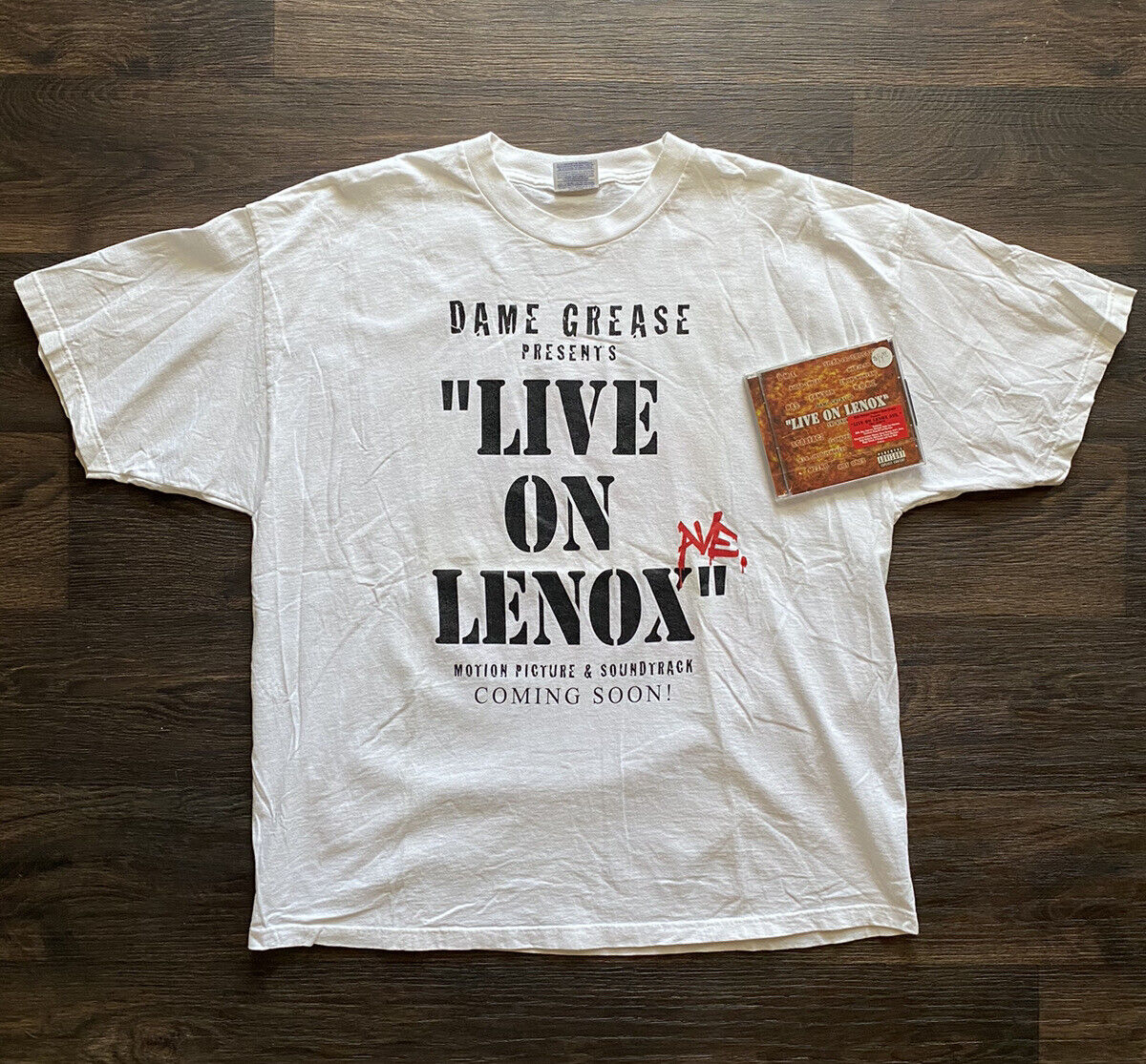 Live On Lenox Vacant Lot Promo Rap T Shirt/ CD New York Vintage Hot Ones Sz 2XL