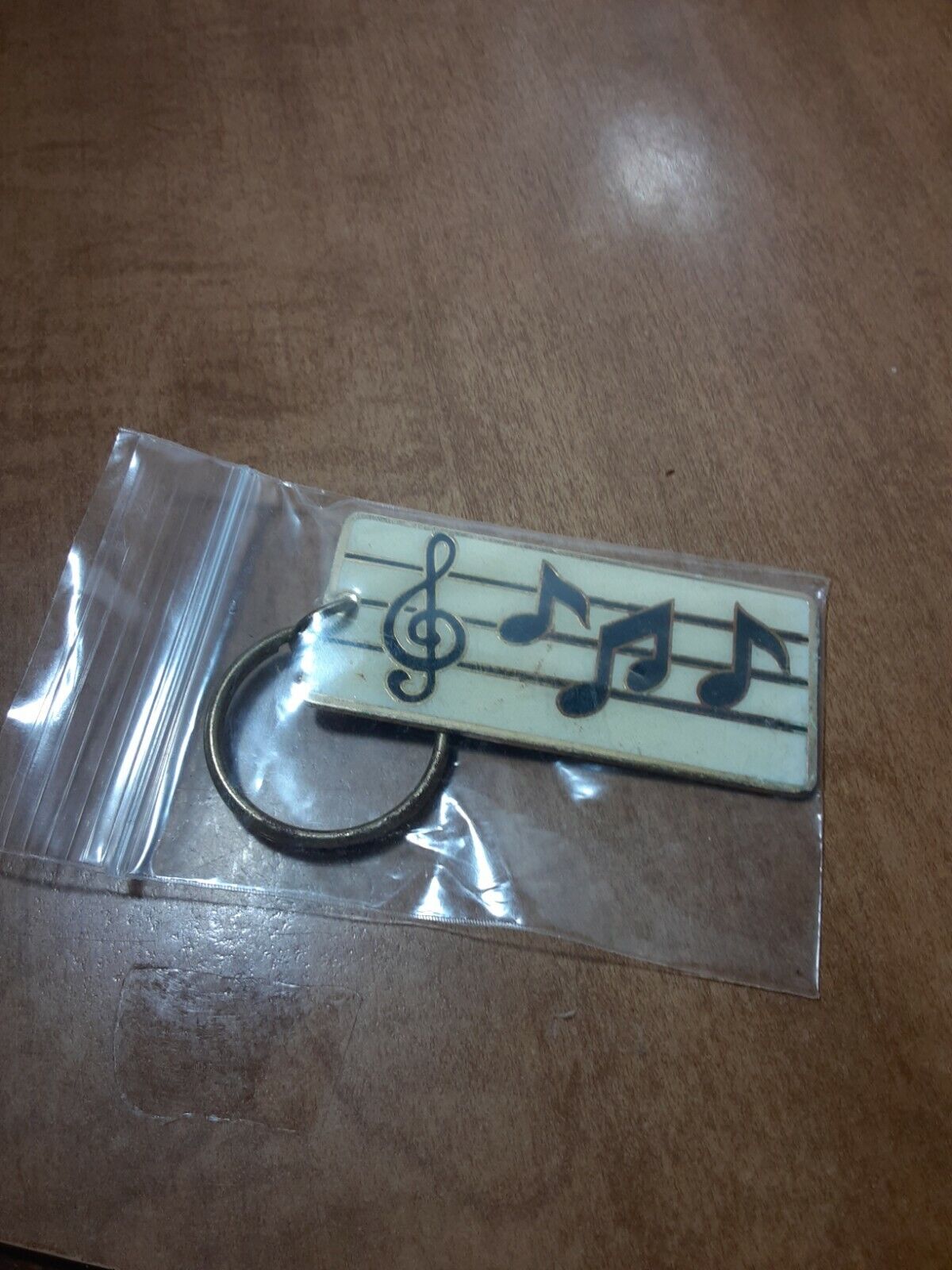 Vintage Musical Notes Keychain Used