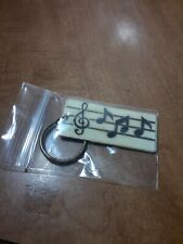 Vintage Musical Notes Keychain Used picture