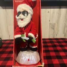Gemmy Jingle Bell Rocker Santa Guitar Playing Sunglasses 14