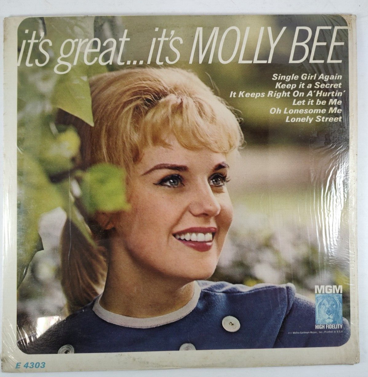 Molly Bee - It\'s Great...It\'s Molly Bee 1965 Vinyl LP MGM E 4303 Mono