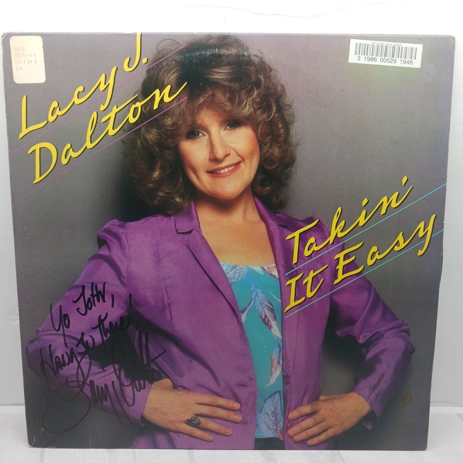 Lacey J Dalton Autographed  Lp Vinyl Vintage Signed Columbia 