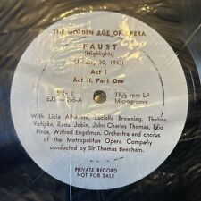 FAUST EJS 265 THE GOLDEN AGE OF OPERA PRIVATE RARE VTG #20 picture