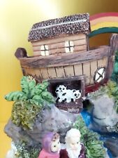 Vintage Noah's Ark Music Box Water Fountain Retro Walmart Christian -see video picture