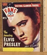VINTAGE 1958 ELVIS PRESLEY FAN'S STAR LIBRARY ENGLAND MINI ROCK PHOTO MAGAZINE picture