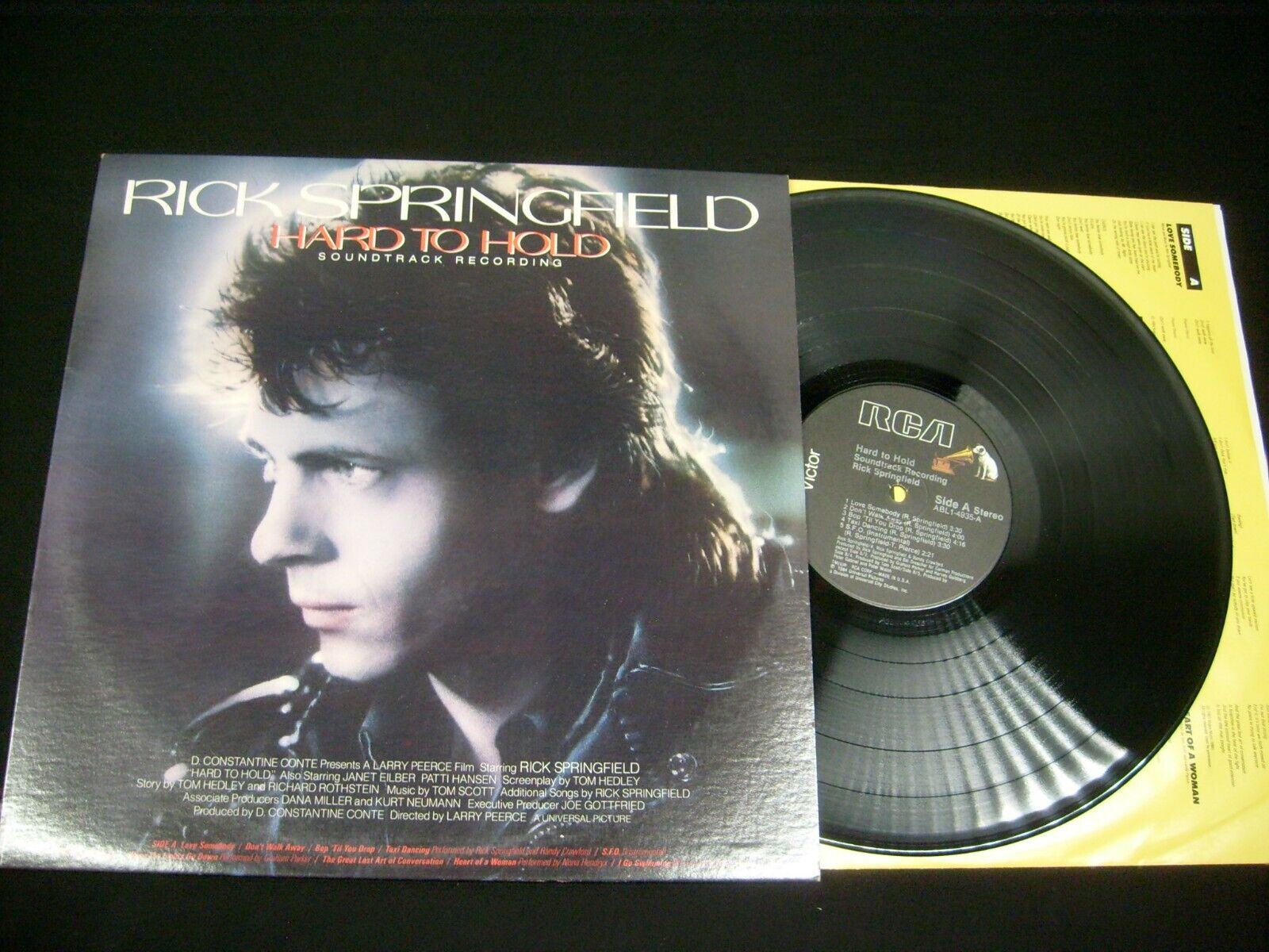 Rick Springfield ‎– Hard To Hold Movie Soundtrack - 1984 Promo Vinyl 12\'\' Lp Pop