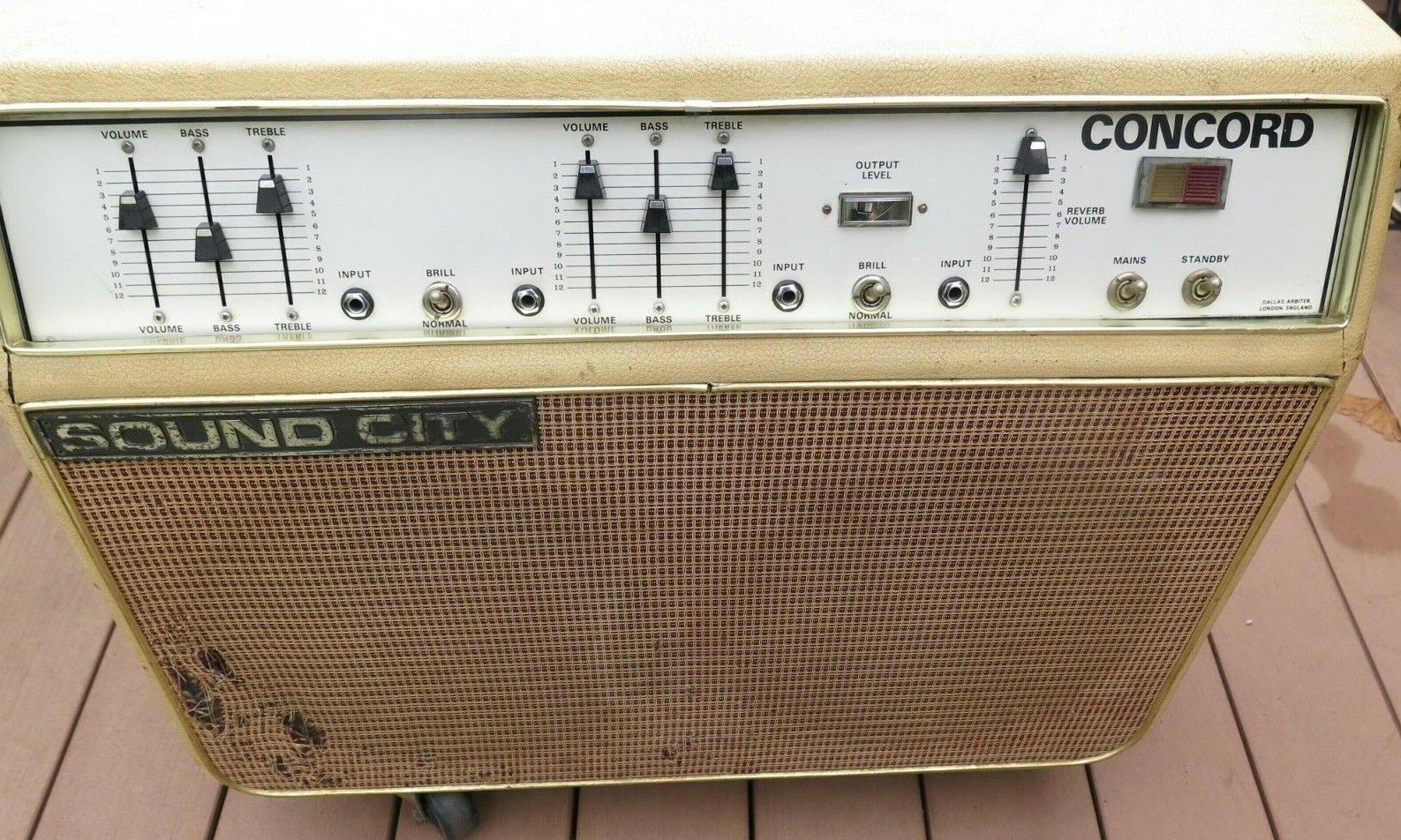 Vintage Sound City Concord 2x12 Combo Guitar Amp Made in England Rare Blonde