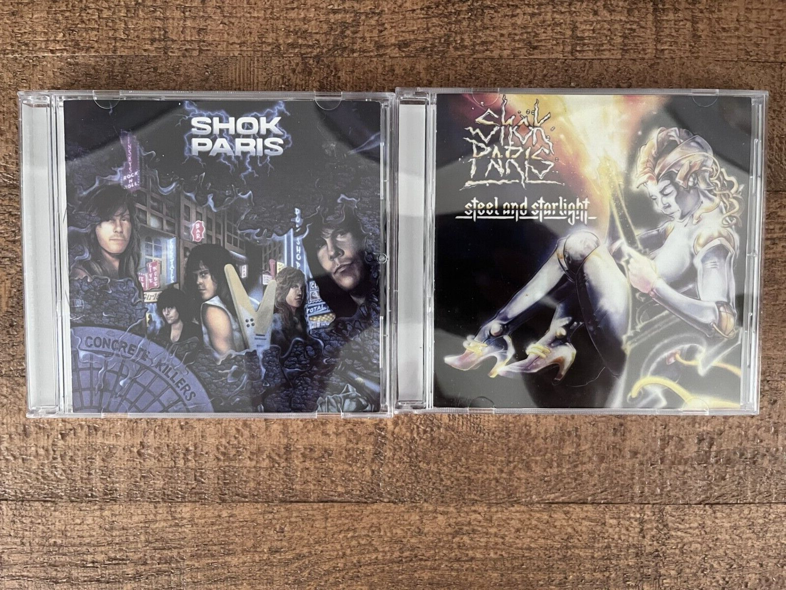 2 cd lot - Shok Paris - Concrete Killers and Steel...- RARE Melodic Hard Rock