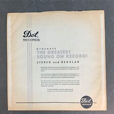 Dot Records Paper Record Sleeve Vinyl Records Vintage picture