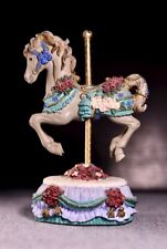 VINTAGE MUSIC BOX Carousel Horse Heritage House Melodies County Fair Collection picture