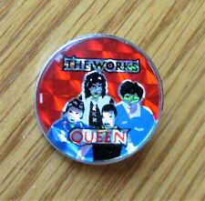 QUEEN THE WORKS VINTAGE METAL PIN BADGE 1980's MADE IN ENGLAND picture