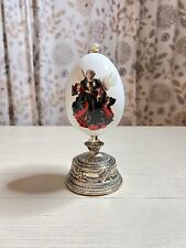 Vintage Christmas Musical Egg “Hark The Herald Angels Sing” Rotating Angel picture