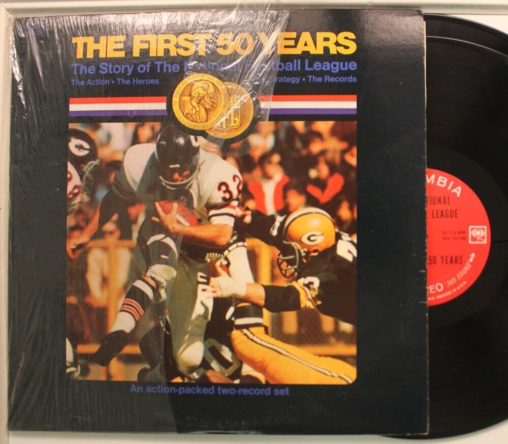 John Facenda 2-Disc Lp First 50 Years: The Story Of The Nfl On Columbia - Vg++ T