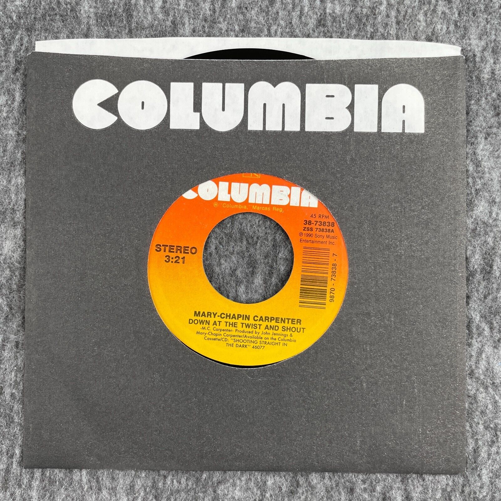 MARY-CHAPIN CARPENTER Down At The Twist And Shout / Halley 45 Columbia 38-73838