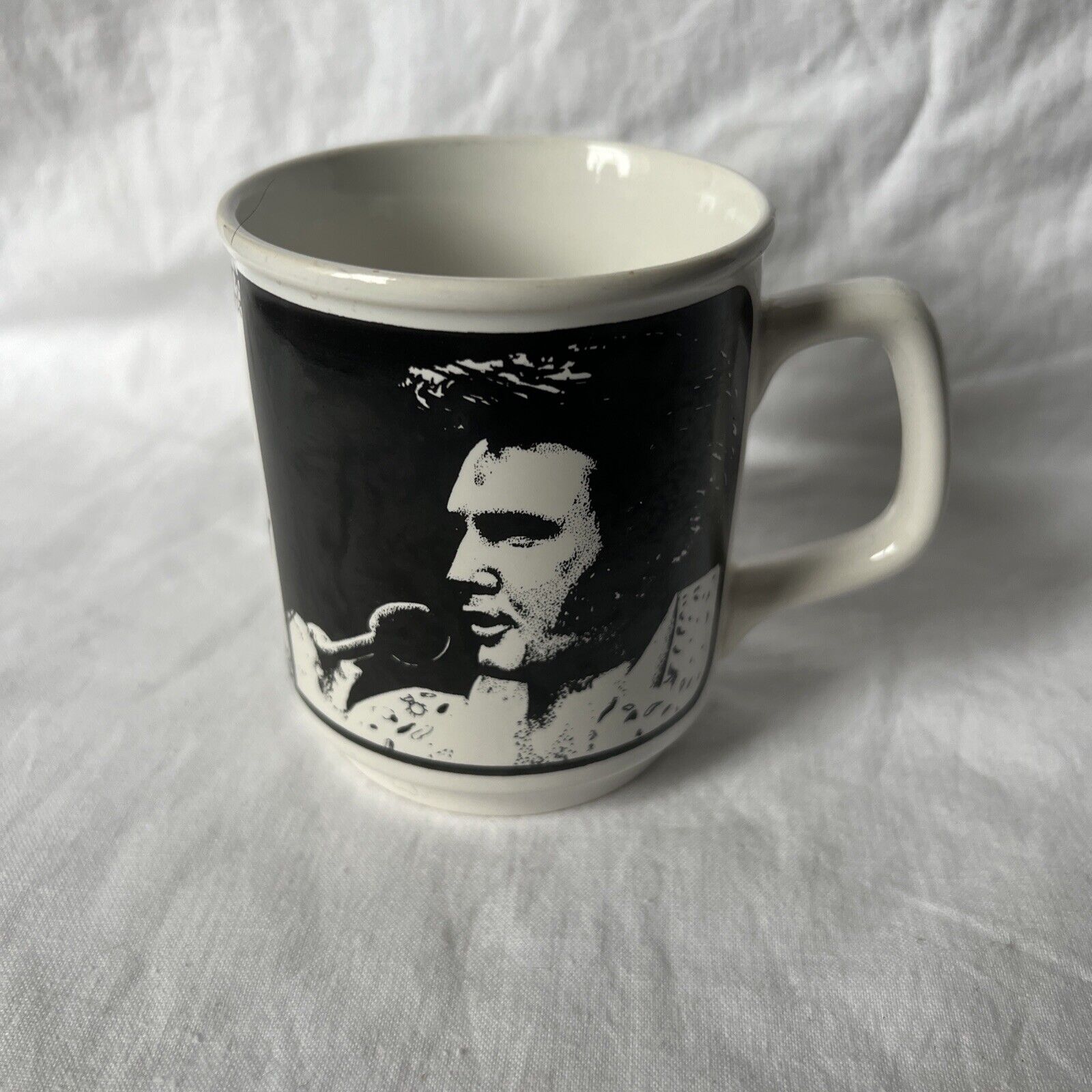 Vintage Elvis Presley Commemorative Ceramic Mug c 1977
