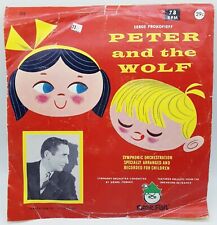 Vintage RARE Peter and the Wolf Record 78 rpm Peter Pan Records picture