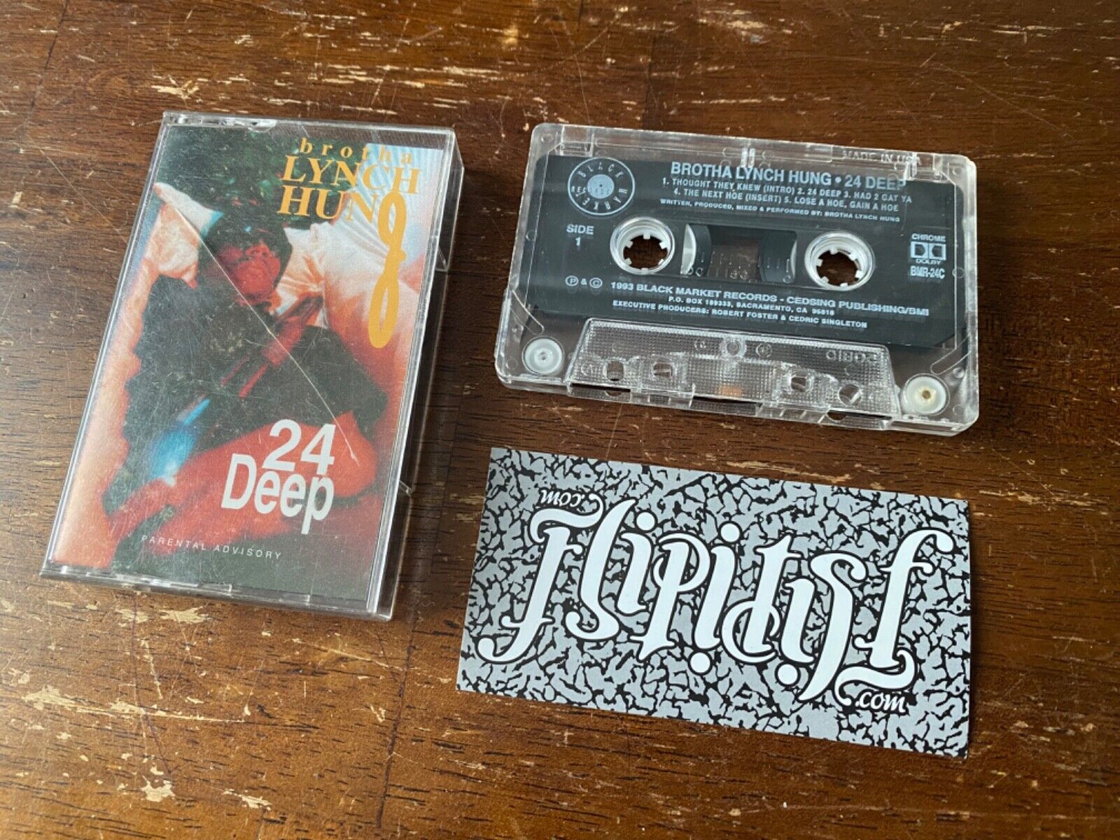VTG 1993 BROTHA LYNCH HUNG 24 DEEP CASSETTE TAPE RAP BLACK MARKET RECORDS MUSIC