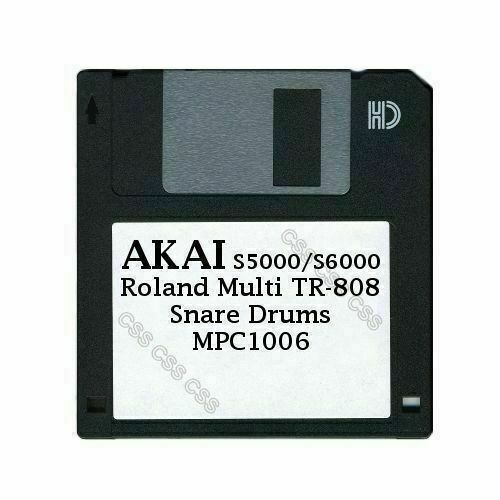 Akai S5000 / S6000 Floppy Disk Roland Multi TR-808 Snare Drums MPC1006