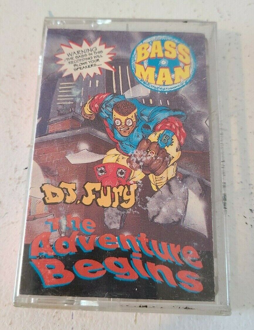 DJ FURY BASS MAN - THE ADVENTURE BEGINS Cassette Tape 1992 JOEY BOY  RARE