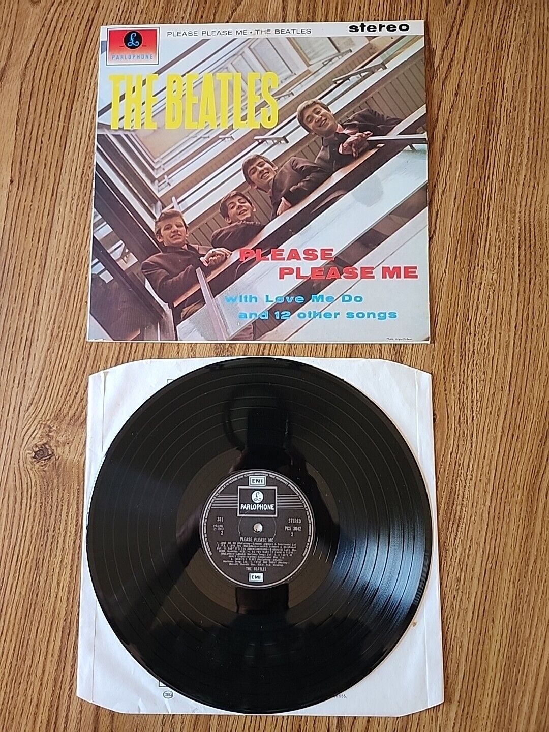 The Beatles \'Please Please Me\' 1980 stereo UK LP press out of a BC 13 box set ex
