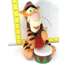 Gemmy Disney 7” Christmas Tigger Plush “Deck The Halls” Drum Playing Hat & Scarf picture