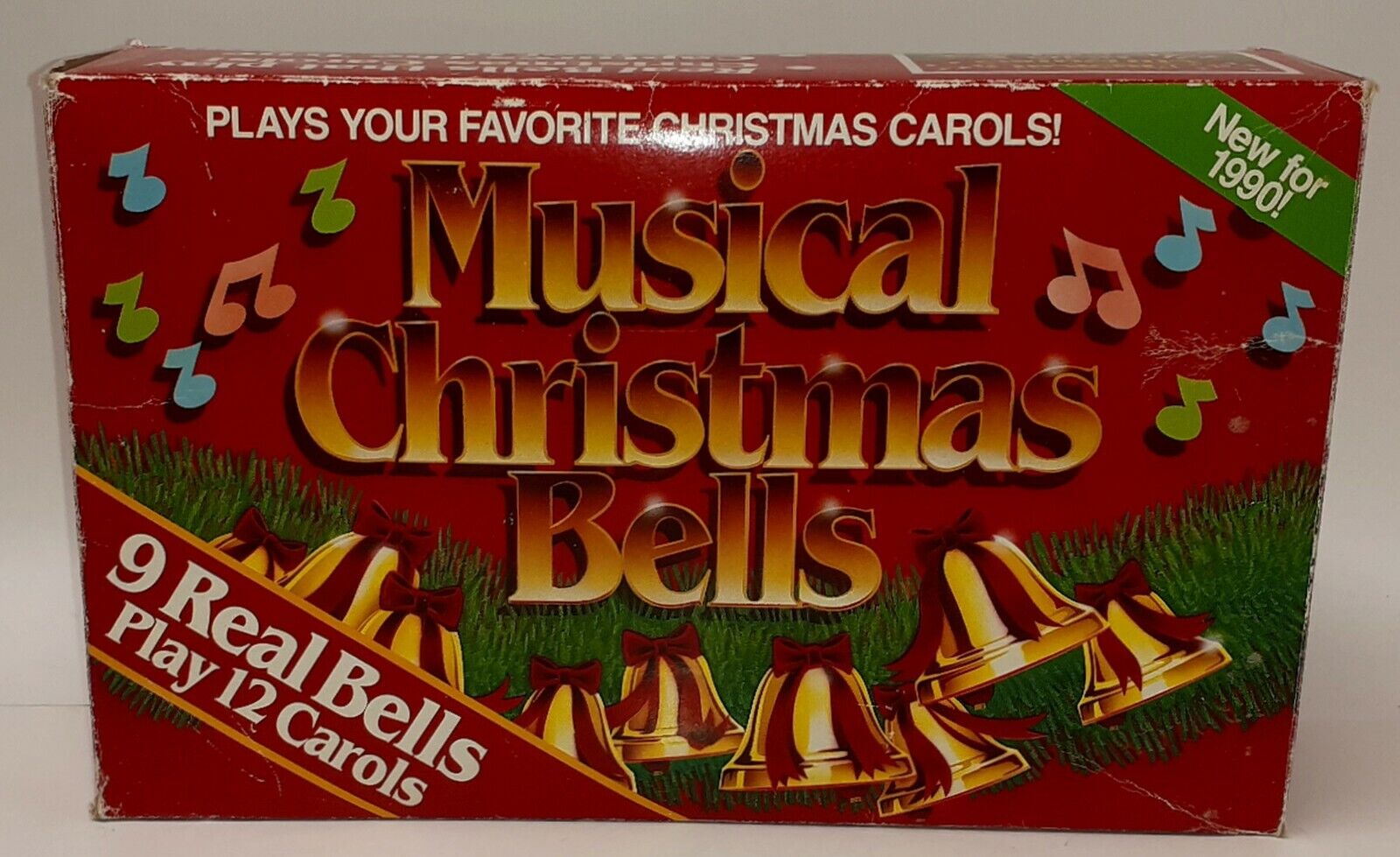 Vintage 1990 Musical Christmas Bells Listen to 9 Bells Plays 12 Carols Tested