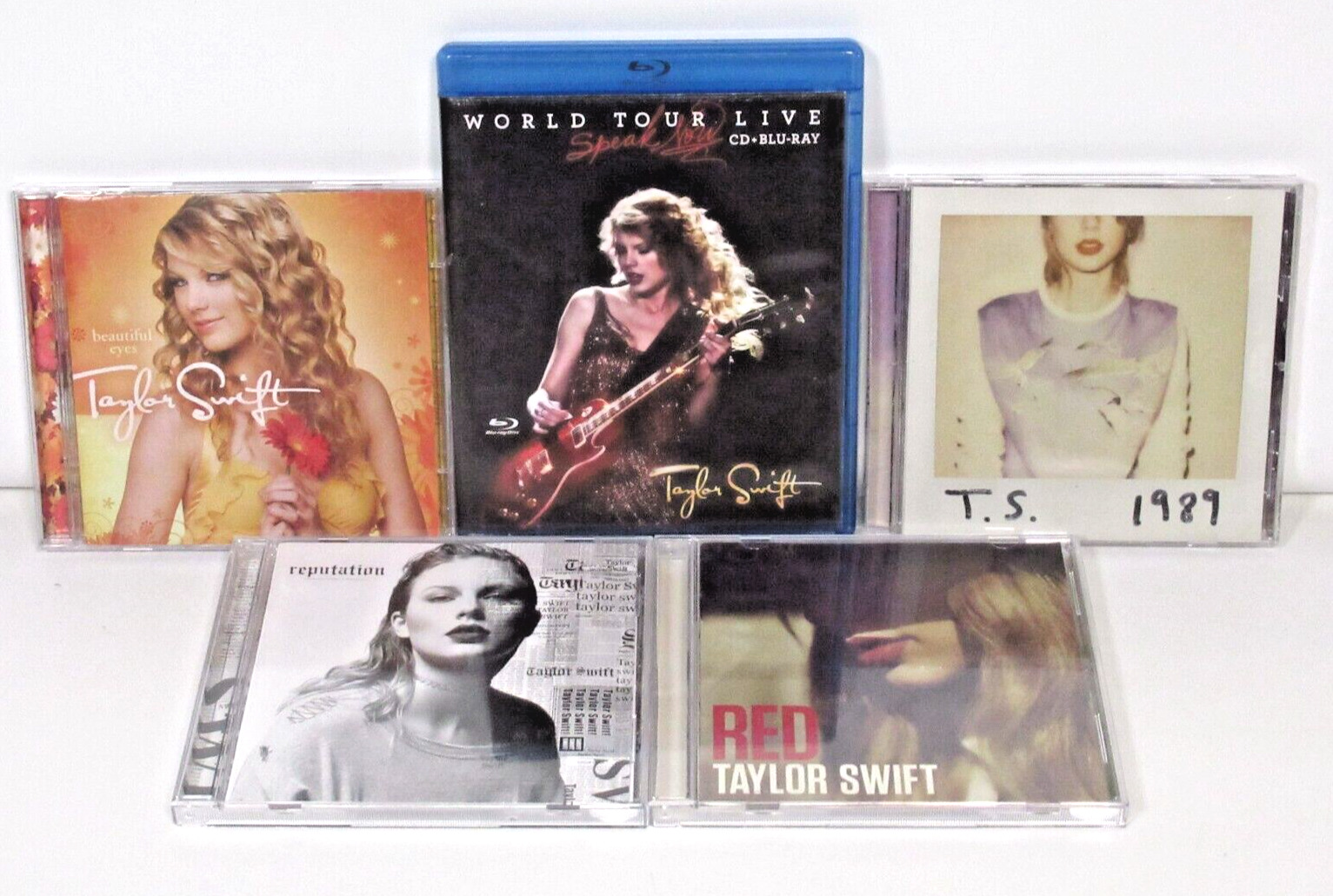 Lot of 4 Taylor Swift CDs & Speak Now Live World Tour Live CD +Blu-ray