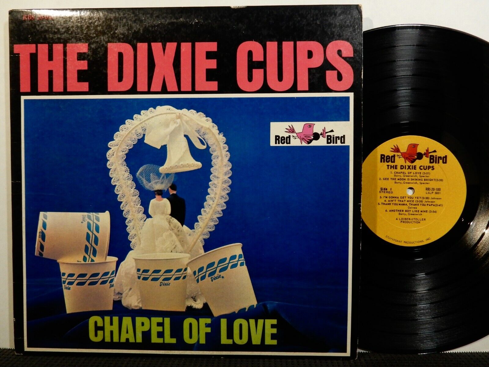 THE DIXIE CUPS LP RED BIRD RBS-20-100 STEREO 1964 Soul R&B Chapel Of Love