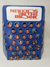 Vintage 1989 New Kids On The Block NKOTB 40 Pinback Button Display New Old Stock picture
