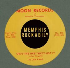 ROCKABILLY REPRO: MOON  – ALLEN PAGE – SHE’S THE ONE THAT’S GOT IT / SUGAR TREE picture