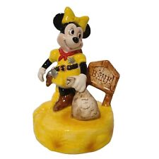 Vintage Bank Thief Cowgirl Minnie Mouse Figurine Music Box by Walt Disney  picture